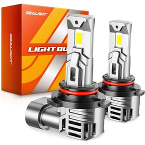 SEALIGHT H11 Fog Bulbs with 6500K White Light,30000LM Super Bright, 1:1Mini Design H16 Fog Light Bulbs,3 Mins Plug-N-Play, Pack of 2