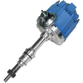 Red Cap 4 Pin HEI Ignition Distributor 65K Coil Fits Ford SBF 260 289 302 8 Cylinders (OE: 1030211, JM6502R)