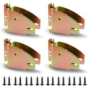 E-Track Wood Beam End Socket 4 Pack with Screws, E Track 2x4 Bracket for Wood, Zinc-Coated Steel E-Track Accessories for E-Track Tie Down System