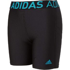 adidas Girl's Sliding Lightweight Compression Fit Padding Shorts (Black/X-Small)