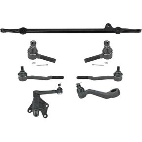 TRQ Front Steering Kit Center Link Idler Arm & Bracket Assembly Pitman Arm Tie Rod متوافق مع 1986-1991 Toyota 4Runner 1986-1995 Pickup
