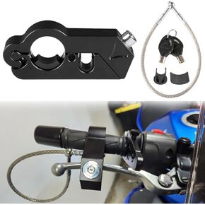 PSLER Motorcycle Lock - Universal Anti-Theft Brake & Throttle Lock for Motorcycles, ATVs, Scooters & Dirt Bikes (Red)