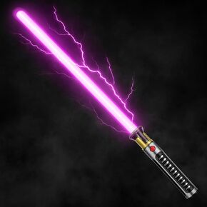 Liberty Imports LED Light Up Saber - Pink Retractable Toy Sword with FX Motion Sensitive Sound Effects for Kids & Adults Roleplay (29-Inches)