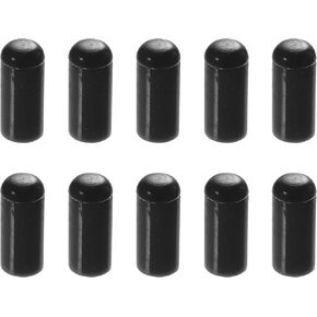 X AUTOHAUX 10 Pcs 5mm 0.2" Silicone Hose Cap Intake Vacuum Hose Tube End Plug for Car Black