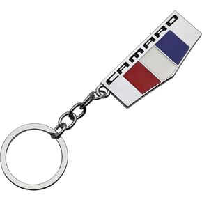 1pc camaro سلسلة مفاتيح الحلقة 3D الانتهاء من سلسلة المفاتيح مفتاح keyring key حامل المفتاح الاستبدال fob fob لملحقات camaro (الفضة)