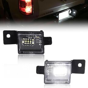 LED LED LECK PLATE LIGHTS FOR 2014-2023 Chevy Silverado GMC Sierra 1500 2500HD 3500HD Pickup Truck ، Sierra LED TAG TAG ، 2 PCS ، 6000K WHITE LIGHT