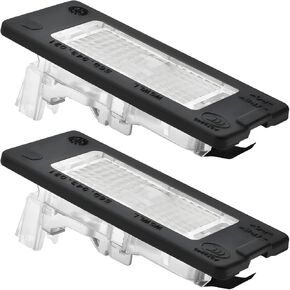 2 Pcs License Plate Light Compatible with Passat/Touran/Rapid/Octavia/Superb/Jetta Replace 56D943021