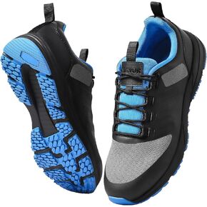 VEVOR Men's Cross W Width Sneakers US Size 9, Wide Toe Box Arch Support & Adjustable Lace-up, Training Shoes for Running, Gymnastics, Dog Walking, and Weightlifting (Black)