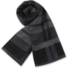 Define Essentials Men's Winter Warm Long Soft Plaid Scarf with Tassels, Soft Classic mens scraves in Saudi Arabia