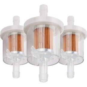 Powtol 691035 493629 Fuel Filter for Briggs Straton 40 micron 1/4 Inline Fuel filter 12hp 17.5hp 27hp 35hp Engines Replace 49019-7001 7-07061 Lawn Mower Replacement Parts (Pack of 3)