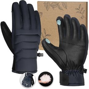 Pixel Panda Extremely Warm Winter Down Gloves, Waterproof Gloves for Cold Weather for Men Women, Warm Touchscreen Snow Gloves