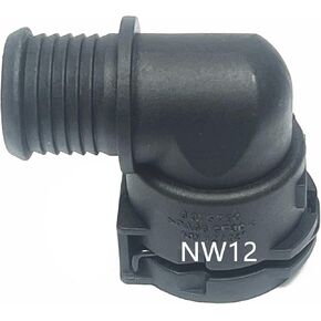 NW12 Coolant Hose Connector Adapter,Radiator Pipe Line Fitting for Mercedes-Benz BMW Audi Volkswagen Chevrolet Volvo Buick,Engine Heater Hose Assembly Junction Flange Repair Kit Threaded 90°