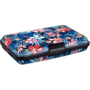 حامل بطاقة ائتمان مصغرة RFID الألومنيوم للنساء الرجال ، حافظة بطاقة صعبة النحافة ، CATE CARD Wallet ID CASE الفراشة الزرقاء الفاخرة