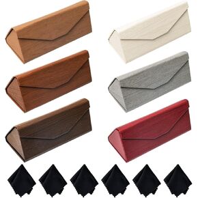 6 PCS Foldable Glasses Case, Sunglasses Case Hard Shell Eyeglasses Case, Portable Sunglasses Case