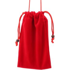 GUOQING Microfiber Soft Storage Pouch, 7.5 inch, Red, Fits Most Smart Phones & Mobile Cell Phones Case