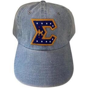 SGRho Sigma Symbol Baseball Cap, Embroidered, Adjustable Cloth Strap