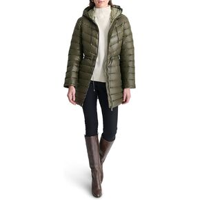 DKNY Women's Anorak Light-Weight Puffer