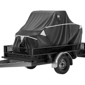 Kemimoto Trailering UTV Cover 2 مقعدًا ، للتخزين في الهواء الطلق/الداخلي ، والاستخدام المتزايد ، و Cover Sxs Cover Cover All-Weather All-Weather متوافق مع Can Am Defender Polaris Ranger Mule 130 "× 58" × 70 "