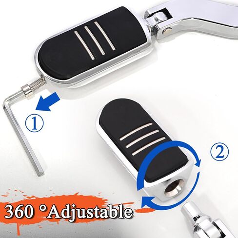 FOVPLUE Footpeg Kit,Mid Controls Rider/Passenger/Highway Peg Motorcycle Foot Pegs w/Male Mount for Harley Touring Road Glide Road King Electra Glide Street Glide Dyan Softail Sportster,For Lion Paw in Saudi Arabia