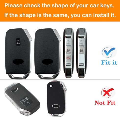 Kia Key Fob Cover With Metal/Leather Keychain, TPU 5 Buttons Case, Compatible With NIRO Sorento Seltos Soul Telluride Cerato Ceed Forte Remote Smart, Car Accessories, Pink in Kuwait