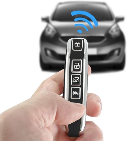 Kia Key Fob Cover With Metal/Leather Keychain, TPU 5 Buttons Case, Compatible With NIRO Sorento Seltos Soul Telluride Cerato Ceed Forte Remote Smart, Car Accessories, Pink in Kuwait
