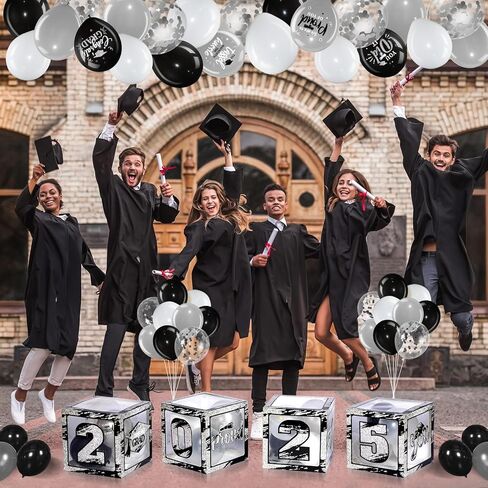 Woanger 44 Pcs Graduation 2024 Box Balloon and LED Light Strings Set Congrats Grad Party Box Decorations Proud of You Graduate Party Supplies for Class of 2024 School Home College(Pink) in Kuwait