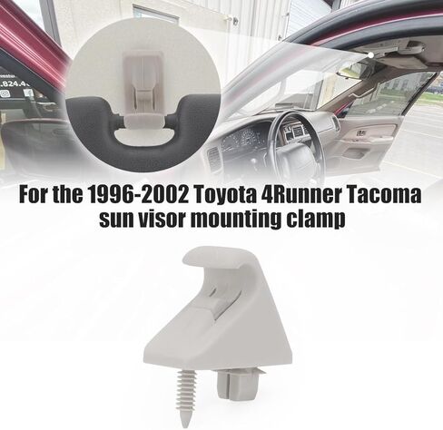 2pcs Front Visor Support Clip, Sunshade Clamp,Visor Clamp Bracket,Car Sun Visor Hook Clip (for Yukon 1992-1998 Black) in Kuwait