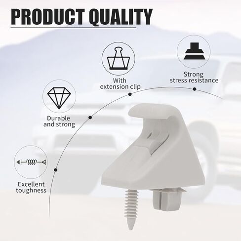2pcs Front Visor Support Clip, Sunshade Clamp,Visor Clamp Bracket,Car Sun Visor Hook Clip (for Yukon 1992-1998 Black) in Kuwait