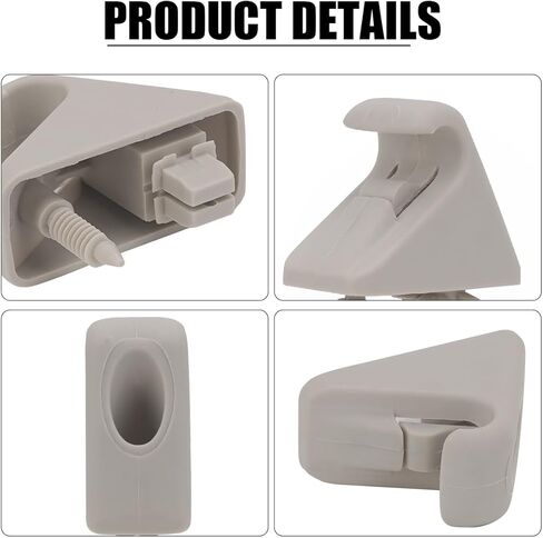 2pcs Front Visor Support Clip, Sunshade Clamp,Visor Clamp Bracket,Car Sun Visor Hook Clip (for Yukon 1992-1998 Black) in Kuwait