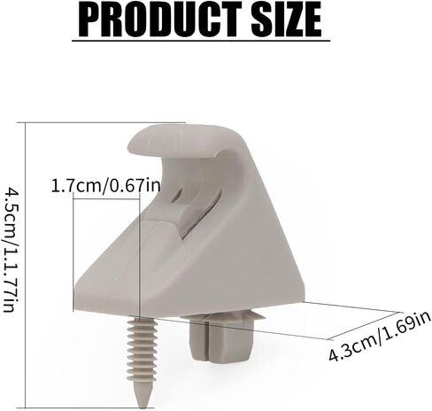 2pcs Front Visor Support Clip, Sunshade Clamp,Visor Clamp Bracket,Car Sun Visor Hook Clip (for Yukon 1992-1998 Black) in Kuwait