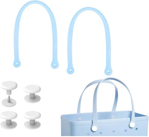 Replacement Straps for S/M Beach Bag, Replacement Handles with 4 Snaps for EVA Rubber Beach Bag, EVA Bag Strap Replacement, Small Rubber Beach Bag Repair Kit (Haute Pink) in Kuwait