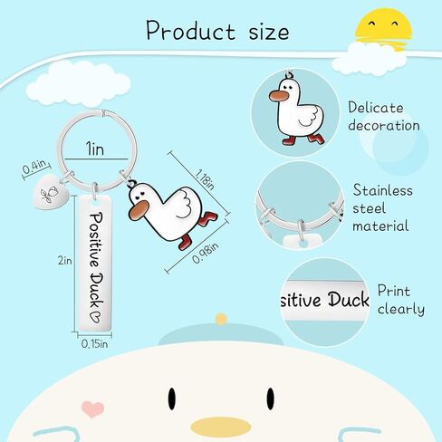 Artlunar Funny Cute Duck Inspirationshain مع بطاقة رسائل لأمي ، أبي ، عاشق ، أخت ، أنت أو عشاق البط in Saudi Arabia