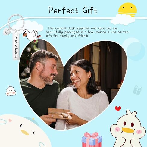 Artlunar Funny Cute Duck Inspirationshain مع بطاقة رسائل لأمي ، أبي ، عاشق ، أخت ، أنت أو عشاق البط in Saudi Arabia