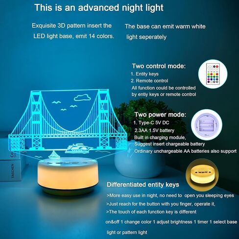 ضوء ليلي سحري للاعبي الألعاب، مصباح ديكور مكتبي إبداعي، ضوء مزاج لغرفة الأطفال، جهاز تحكم عن بعد وأزرار، 14 لونًا RGB وإضاءة LED بيضاء دافئة، هدية للأولاد المتحمسين للرسوم المتحركة in Kuwait