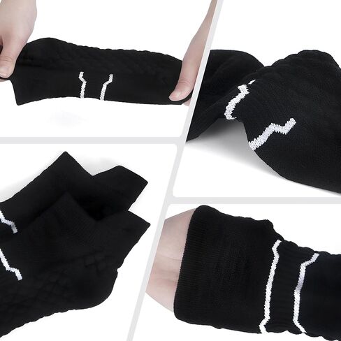 WeciBor Women's Ankle Running Socks, Anti-Blister Cushioned Low Cut Athletic Socks with Heel Tab, 4-Pairs in Kuwait