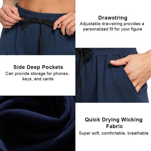Women's Bermuda Shorts with Pockets Athletic Running Drawstring Lounge Shorts in Saudi Arabia