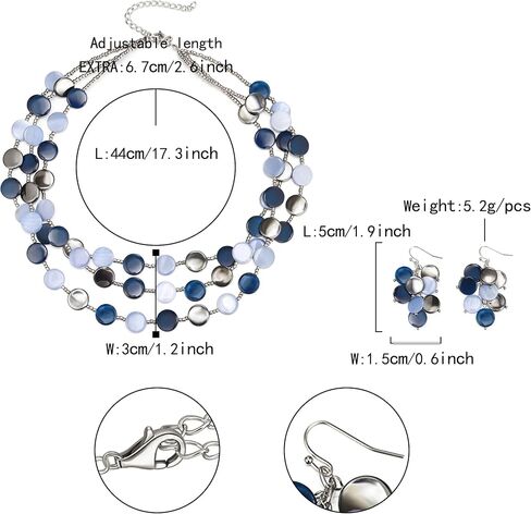 Flyonce Statement Necklaces for Women, Fashion Boho Shell Beaded Chunky Collar Necklace Costume Jewelry in Saudi Arabia