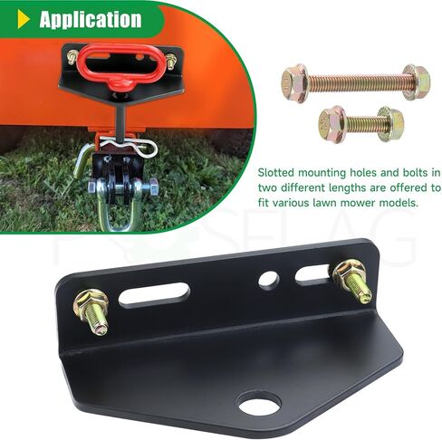 Thick Heavy Duty Steel Universal Zero Turn Mower Trailer Hitch with Red Lawn Mower Trailer Hitch Pin for Tractors and Mowers, Included Carriage Bolt, Nuts and R Clip in Saudi Arabia