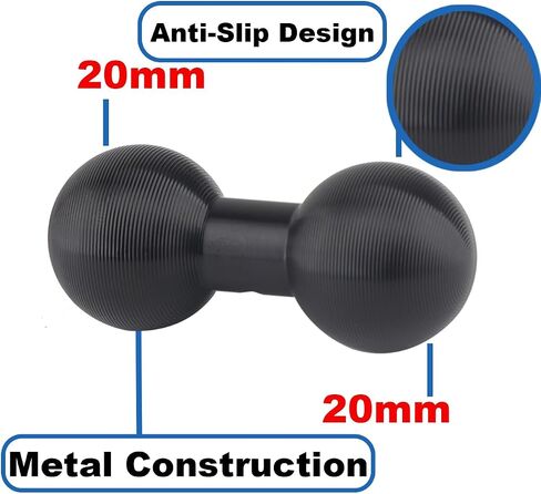 Aluminum 20mm Ball to 17mm Ball Adapter Extension Connector, for Garmin and Other GPS Devices with 17mm Ball Connections, Compatible with Bulletpoint Dash Mount Arm in Saudi Arabia