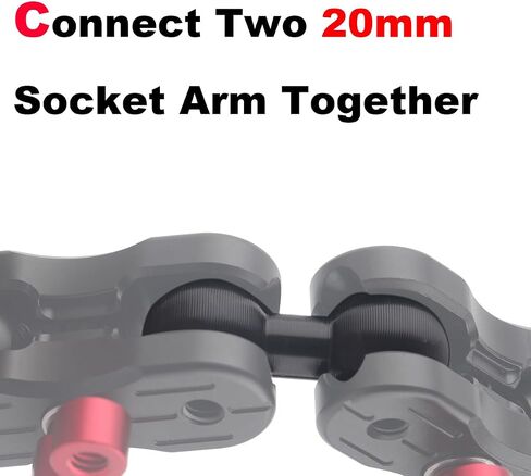 Aluminum 20mm Ball to 17mm Ball Adapter Extension Connector, for Garmin and Other GPS Devices with 17mm Ball Connections, Compatible with Bulletpoint Dash Mount Arm in Saudi Arabia