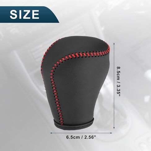 Gear Shift Knob Cover for Buick Excelle 04-12 with Black Stitches Durable | Interior Transmission Shifter Boot Lever Cover Black Faux Leather 1 Pcs in Saudi Arabia