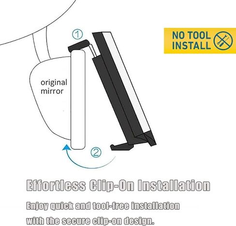 (3 PCS) Car Rear View Mirror and Blind Spot Side Mirror Set, 12'' Universal Panoramic Car Accessories, Easy Clip-On Installation for Cars, Trucks, and SUVs in Saudi Arabia