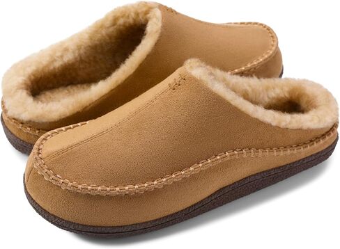 shoeslocker Mens Slippers Comfy Moccasin Slippers Wide Loafer House Shoes Indoor Outdoor in Saudi Arabia