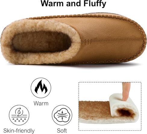 shoeslocker Mens Slippers Comfy Moccasin Slippers Wide Loafer House Shoes Indoor Outdoor in Saudi Arabia