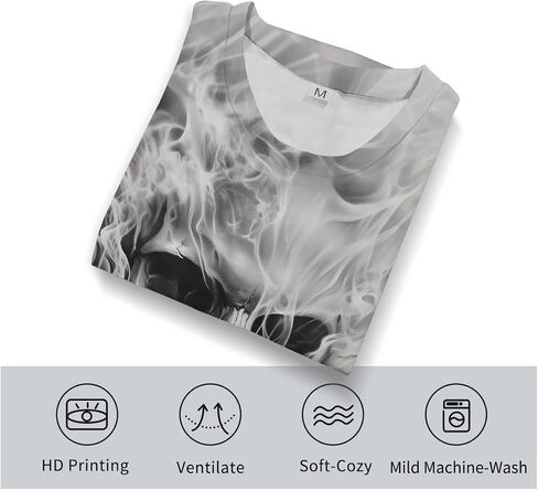 Men's Novelty Skull T-Shirt Vintage Graphic Tee Shirt Short Sleeves in Saudi Arabia