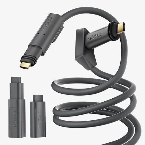 كابل AOLEAD Starlink بطول 300 قدم للقمر الصناعي Starlink المستطيل V2 - امتداد كابل بديل Starlink مع أغطية نهاية وإكسسوارات Starlink - رمادي مقاوم للماء (300FT/91M) in Kuwait