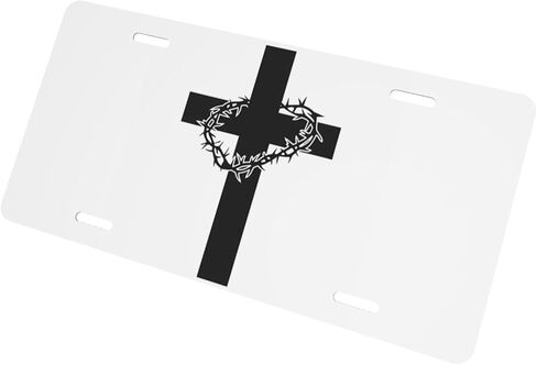 Christian License Plate 6" X 12" Front License Plate Vanity License Plates for Front of car Decorative License Plates for Front of car Vanity.16 in Saudi Arabia