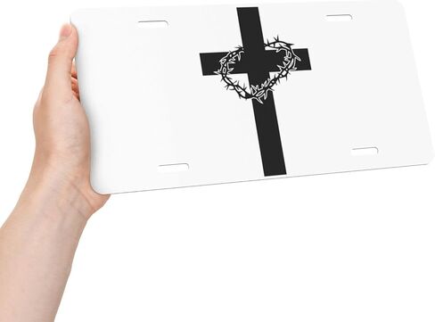 Christian License Plate 6" X 12" Front License Plate Vanity License Plates for Front of car Decorative License Plates for Front of car Vanity.16 in Saudi Arabia