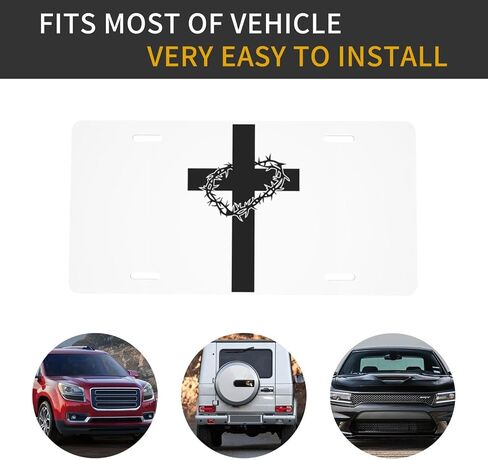 Christian License Plate 6" X 12" Front License Plate Vanity License Plates for Front of car Decorative License Plates for Front of car Vanity.16 in Saudi Arabia