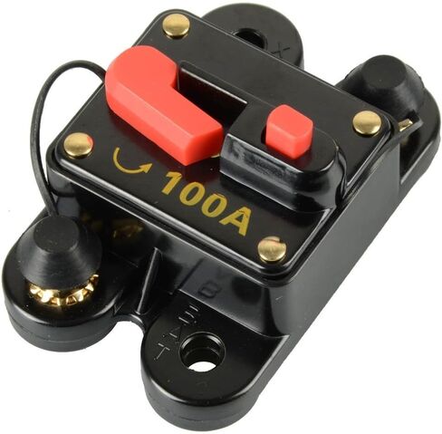 ZOOKOTO 60 Amp Circuit Breaker Trolling Motor Auto Car Marine Boat Bike Stereo Audio Terminal Inline Fuse Inverter with Manual Reset 12V-24V DC in Kuwait
